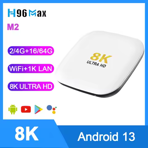 H96 Max TV Box M2 8K Android 13 TV 8K Ultra HD IPTV WiFi6 1000MLan H96Max TVBOX RK3528 Smart TV USB2