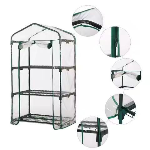 2/3/4/5 Tier Small Greenhouse Cover Waterproof UV Resistant Garden Plant Protection Tents Outdoor Pl