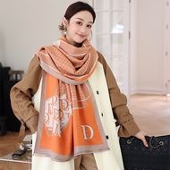 [Xiyan Beauty] ผ้าคลุมไหล่ ผ้าพันคอ ผ้าแคชเมียร์เทียม แบบหนา สองด้าน สไตล์เกาหลี 65 * 185 ซม. สําหรับผู้หญิง