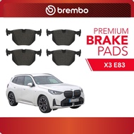BREMBO Rear Pads (L+R) - BMW X3 E83 2.0i, 2.0d, 2.5i, 3.0i, 3.0d, BMW X3 E83 3.5d, Range Rover 4.2 2