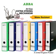 ABBA Color Arch File 3 Inch A4 Pack of 4/ Folder Organizers/ Document File/ Laminated Lever Arch Fil