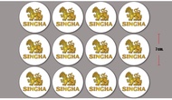 +ขายส่งยกโหล+12pcs sticker singha beer สติกเกอร์ เบียร์ สิงห์ งานออฟเซ็ทแท้ กันน้ำ กันแดด