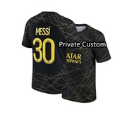 Football Jersey Summer Messi 30 Paris City Football Shirt Fashion Men Short Sleeve O Collar Custom Jersey Kids Name Number
