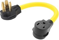 NEMA 10-30P to 6-50R Welder Adapter Cord, 1.5FT 30 Amp Dryer Male Plug to 50 Amp Welder Socket Adapt