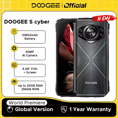 World Premiere DOOGEE S Cyber Rugged Phone 6.58" 90Hz IPS Screen 10800mAh Large Battery 8GB+256GB 50