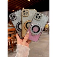 Softcase Gliter Gradasi Stand Holder For Ip 16 Ip 16e Ip 16 Plus Ip 16 Pro Ip 16 Pro Max Case Glitte