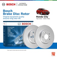 Bosch Fully-Coated (Anti-Rust) Front Brake Disc Rotor for Honda City GM6 T9A 3rd Gen (2014 - 2019) 0