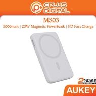 Aukey PB-MS03 /MS04 5000mAh / 10000mAh 20W Magnetic Ultra Slim Wireless Powerbank