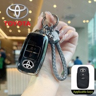 TPU Remote Car Key Cover Case Fit for Toyota Vios 2023 Yaris Cross Ativ Avanza Veloz Raize Accessori