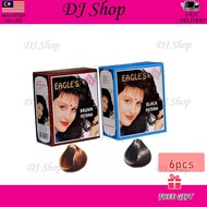 EAGLES DYE. EAGLES HENNA 10G X 6PCS BLACK BROWN TRADITIONAL INAI RAMBUT