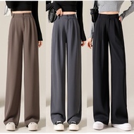 【READY STOCK AT Johor】 Hotgirl⭐Suit Pants For Women Fashionable Casual Loose Straight Pants Suitable
