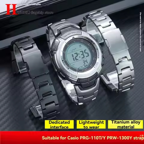 PRG-110 Lightweight Titanium Alloy Strap For Casio PROTREK series PRG-110T PRG-110Y/C/PRW-1300Y Tita