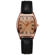 *READY STOCK AT MALAYSIA*Fashion Retro Ladies Quartz Watch New Student Style Barrel-shaped Belt Watc