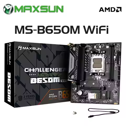 MAXSUN Motherboard Challenger B650M WiFi AMD Computer Components Support AMD CPU AM5 7500F/7900X/770