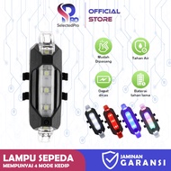 SelectedPro Lampu Belakang Sepeda Motor LED 4 Mode Drip Lamp Car USB Rechargeable LAMPUSPD5