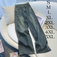 COD Seluar jeans lelaki men harem baggy casual slim fit straight cut jeans men denim slack seluar