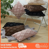 Qpickle Cushion Cover ONE Sided Hexagon/Vertical Rombus Shape 3D Plush Solid Colour Velvet 30x50/40x40/45x45/50x50cm