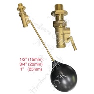 Brass Float Valve Heavy Duty  1/2"  /  3/4"  /  1" ( 15mm / 20mm / 25mm ) Pelampung Tangki Air / Pel