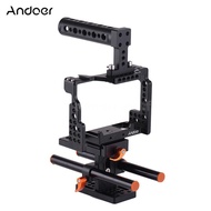 Tomorrowlife Andoer Camera Cage + Top Handle + 15mm Rod Baseplate Kit Video Film Movie Making Stabil