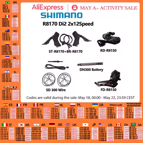 Shimano ULTEGRA R8170 Di2 2x12S Only Electronic Set Shifter Brake R8100 Cassette 30T/34T Rear Derail