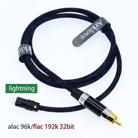 lightning to coaxial Cable Male Digital rca Audio Interface Adapter Wire spdif for dac amp Sound DSD