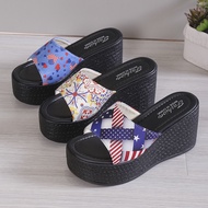 Fashion Women Wedge Heels 3.93 Inches Beautiful Pattern Sandals (Size 34-43)