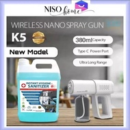 K5 nano spray Machine disinfection sprayer rechargeable atomization 380ml Nano spray gun + 5L Sanitizer Free