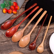 Long Handled Stirring Cooking Wooden Spoon - Portable Tableware - Round Headed Thin Handled Soup Spo