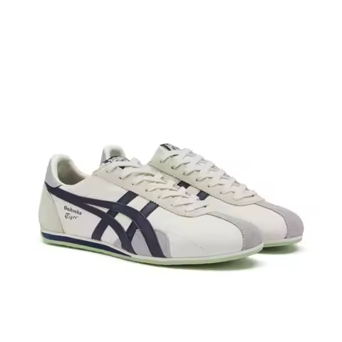 Onitsuka Tiger Runspark Slim-Sole, Stylish Low-Top Casual Running Shoes (Unisex) White/Blue 1183B480