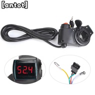 ANTOT Electric Bike Thumb Throttle, 12V-99V Digital Display Scooter Thumb Throttle, Durable Black LE