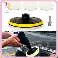DIACHASG 5Pcs Car Polishing Pad Set, 3/4/5/6/7 inch Flocking Car Waxing Sponge Disk, Durable T-shape