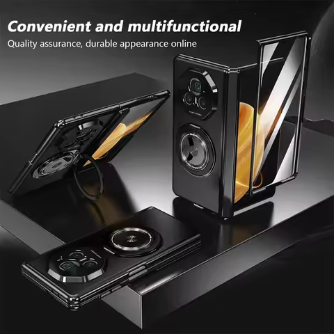 Luxury High Quality Matte Solid Color 360° Rotating Bracket Case For Honor Magic V5 V3 VS3 V2RSR Sho