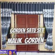 Gorden Jendela Pintu Minimalis Smokring Motif Batik Gorden Satu Set Poni A tas Pintu Minimalis