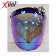 Xdot Visor 3pin - Reborn Blue (For Ms88,Rs88,Sgv,Magnum Helmet use)