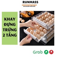 2-Tier Refrigerator Egg Tray with 32 Cells, Protects eggs, avoids breakage