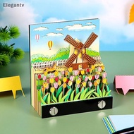 EGN 3D Calendar 2026 Unique Paper Sculpture Sticks,3D Notepad And Clock Art Desktop Calendar,2026 De