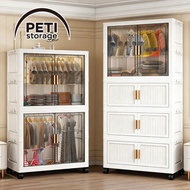 Peti Storage 55-90cm Cabinet Organizer For Clothes Foldable Storage Cabinet Wardrobe Durabox Megabox