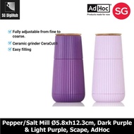 AdHoc Scape Pepper / Salt Mill Ø5.8xh12.3cm, Dark Purple & Light Purple