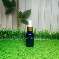 Botol Serum Biru 15 ml tutup gold pipet putih