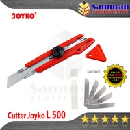 Cutter Besar Joyko L-500 + Bonus Isi Cutter / Pisau Potong Kertas L 500 / Cutter Safety Lock JK L500
