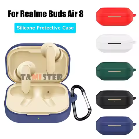 Silicone Protective Sleeve Case For Realme Buds Air 8 Wireless Earphones Cover Anti-scratch Shell Ho