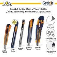 【Part A】Grabbit Cutter Blade Paper Cutter Knife Pisau Pemotong Kertas - (1s/CARD) Pen Knife Craft St
