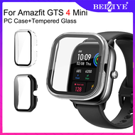 PC Hard Case for Amazfit GTS 4 Mini Smart Watch Protective Cover With Tempered Glass Screen Protecto