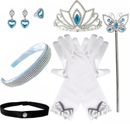 Princess Cinderella Costume Dress up Accessories for Girls Cinderella Gloves Tiara Crown Necklace Wa