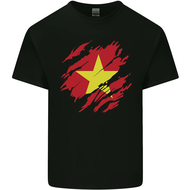 Torn Vietnam Flag Vietnamese Day Football Mens Cotton Tshirt Tee