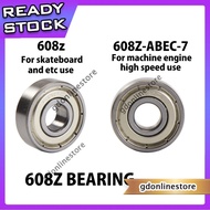 Ball Bearing 608 608Z Skateboard Wheel Bearing Roller Fan Bearing Scooter Inline Roller Skate Metal 