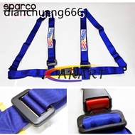Universal Car Racing Seat Belt Safety Harness 4 Point Buckle 2 Inch Width Black/Blue/Red