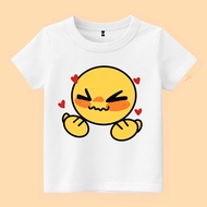 Children's emoji exited hearts t-shirt