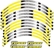 PUXINGPING- 12 Pcs Fit Motorcycle Wheel Sticker Stripe Reflective Rim For YAMAHA SUPER TENERE (Color : 2)