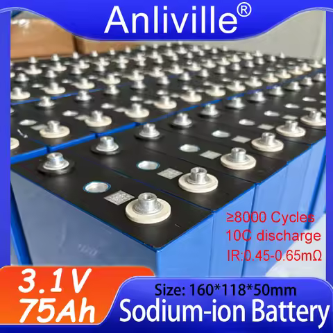 75Ah Sodium-Ion Battery 10C Discharge Grade A, -40℃~60℃ Wide Temp for 12V 24V Solar Inverter EV RV M
